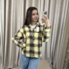 Modna koszula w kratkę z wiązaniem z tyłu - obrazek 2